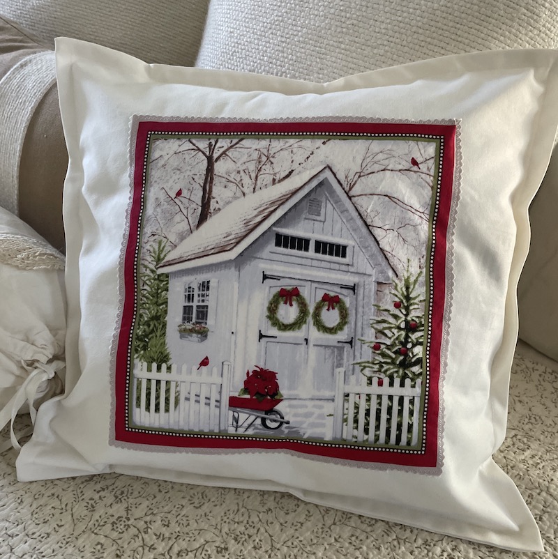 Christmas Shed Pillows with Insert - She Shed Living